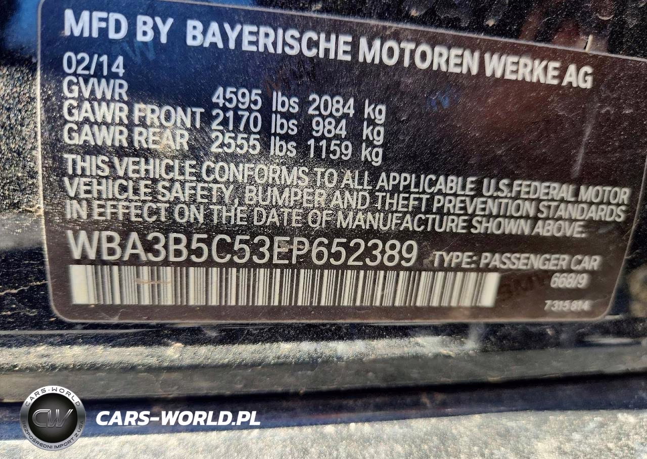 2014 BMW 328 Xi Sulev VIN:WBA3B5C53EP652389 - 13