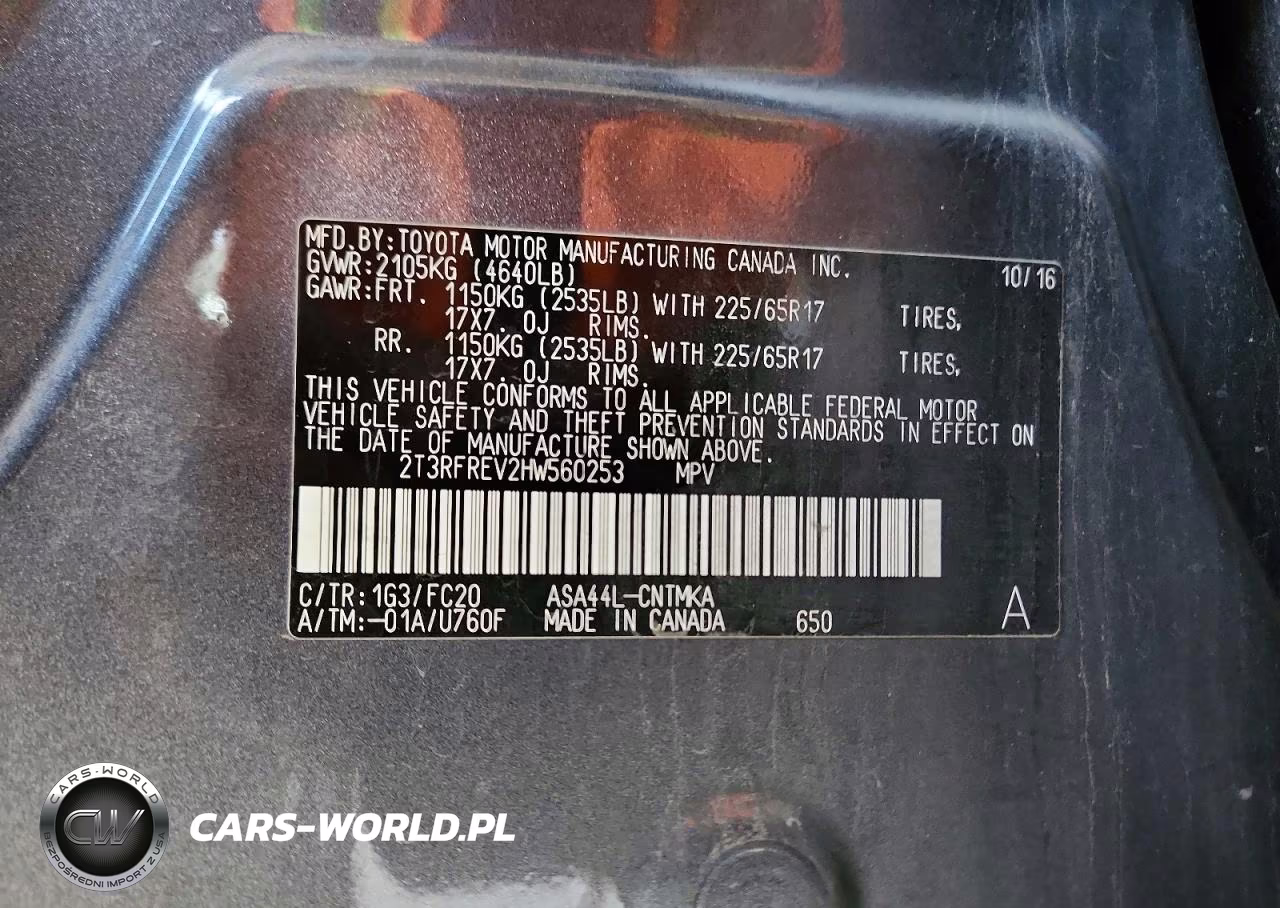 2017 Toyota Rav4 Xle VIN:2T3RFREV2HW560253 - 13