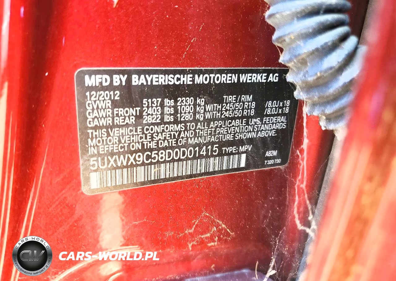 2013 BMW X3 xDrive28I VIN:5UXWX9C58D0D01415 - 13