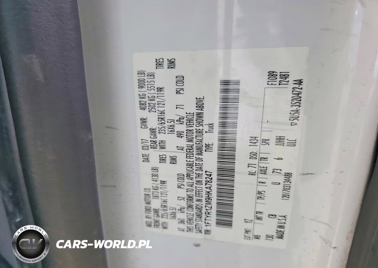 2017 Ford Transit 250 Delivery Van VIN:1FTYR1ZM9HKA78247 - 12