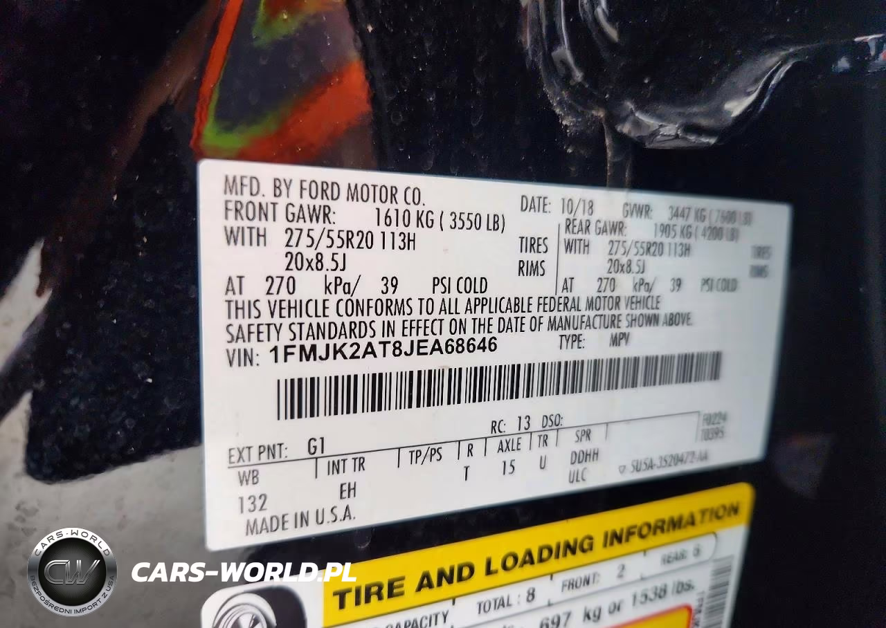 2018 Ford Expedition Max Limited VIN:1FMJK2AT8JEA68646 - 13