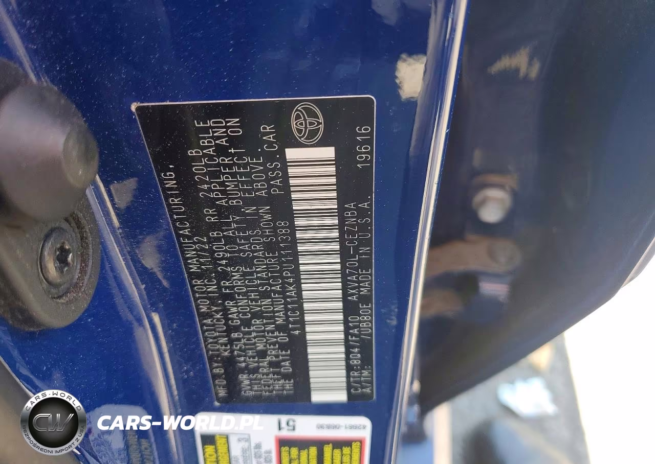 2023 Toyota Camry Le VIN:4T1C11AK4PU111388 - 12