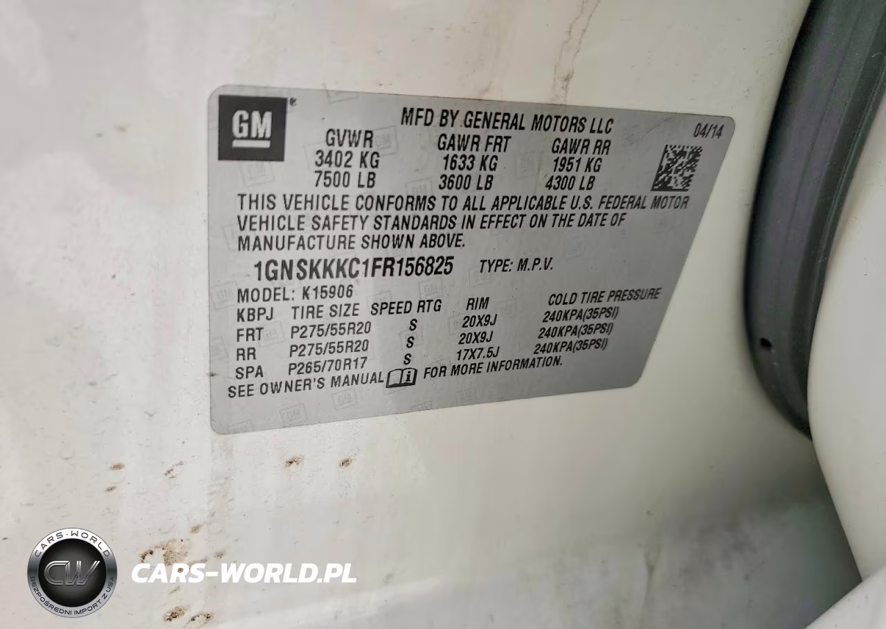 2015 Chevrolet Suburban K1500 Ltz VIN:1GNSKKKC1FR156825 - 13