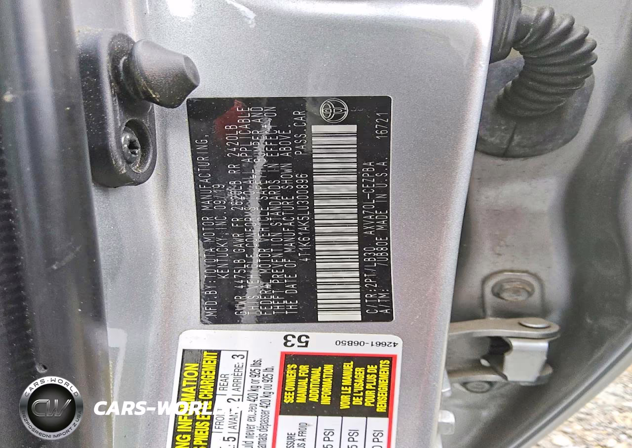 2020 Toyota Camry Xse VIN:4T1K61AK5LU300896 - 12