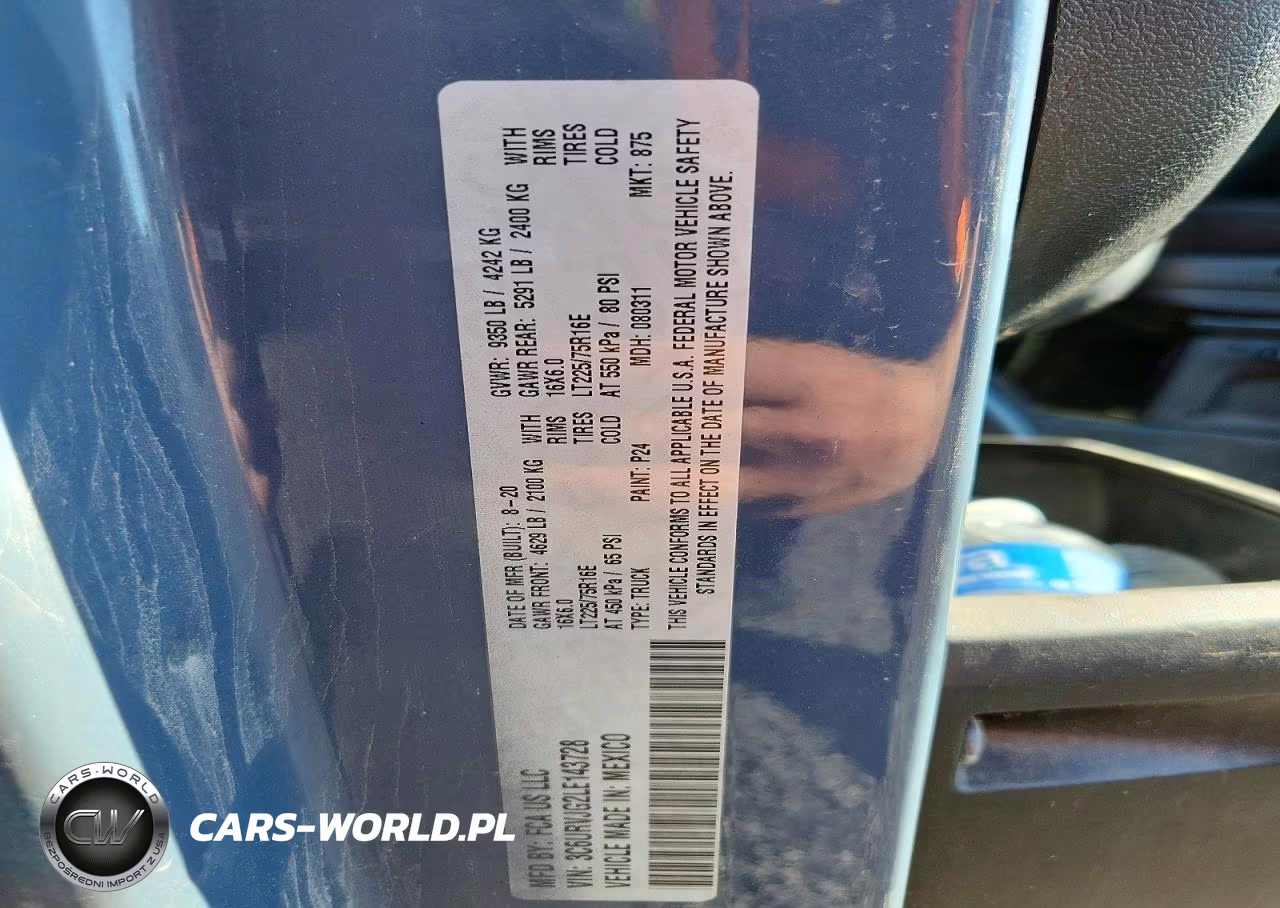 2020 Ram Promaster 3500 3500 High VIN:3C6URVJG2LE143728 - 12