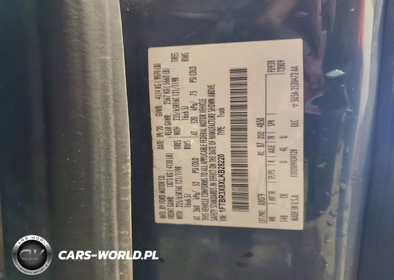 2020 Ford Transit T-250 VIN:1FTBR3X8XLKB28220 - 13