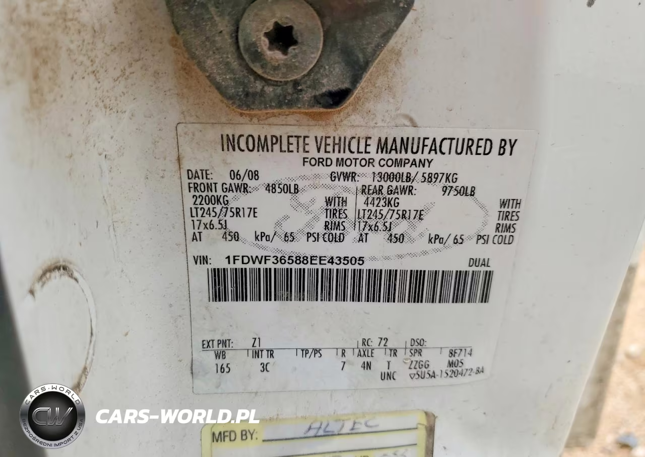 2008 Ford F350 Super Duty Bucket Truck VIN:1FDWF36588EE43505 - 12