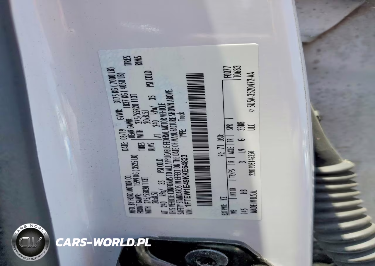 2019 Ford F150 Supercrew VIN:1FTEW1E49KKE64823 - 12