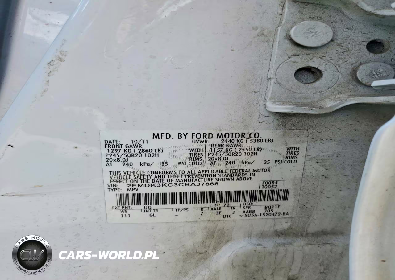 2012 Ford Edge Limited VIN:2FMDK3KC3CBA37868 - 14