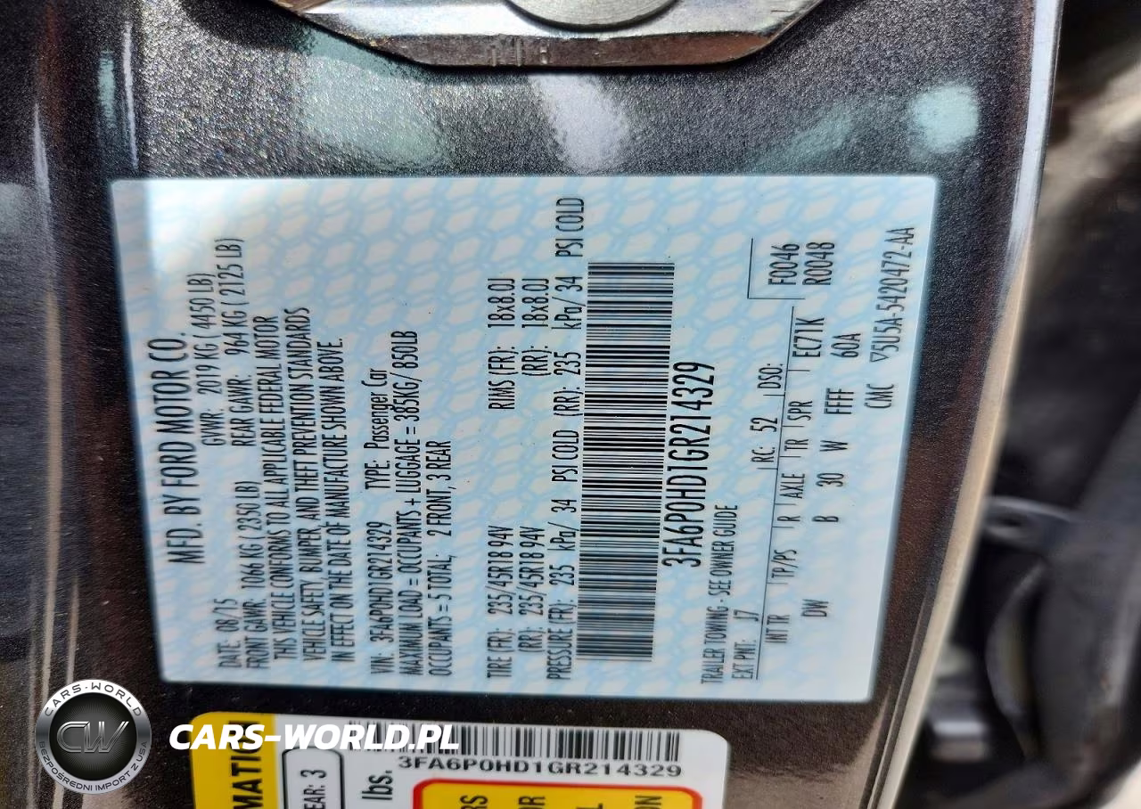 2016 Ford Fusion Se VIN:3FA6P0HD1GR214329 - 12