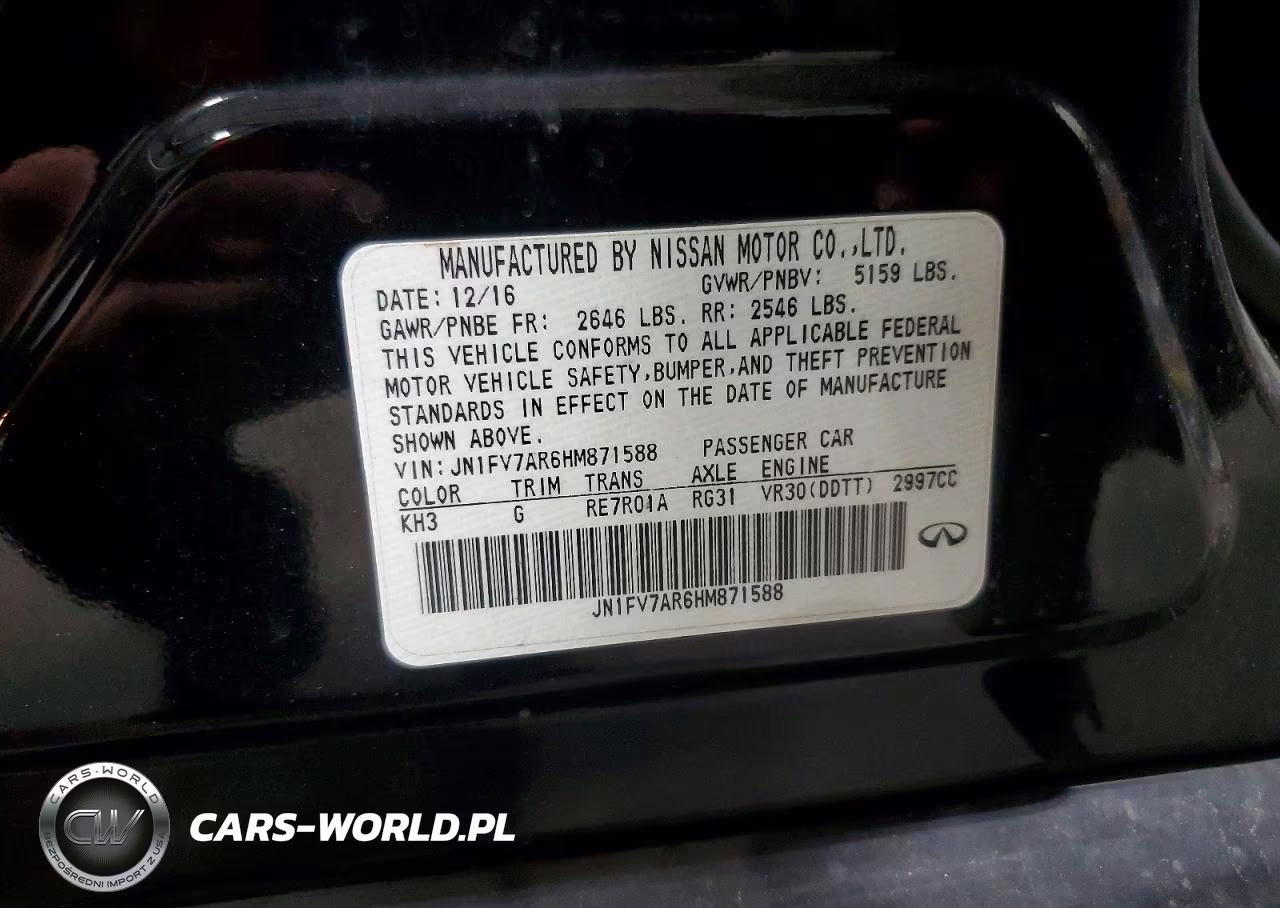 2017 Infiniti Q50 Red Sport 400 VIN:JN1FV7AR6HM871588 - 13