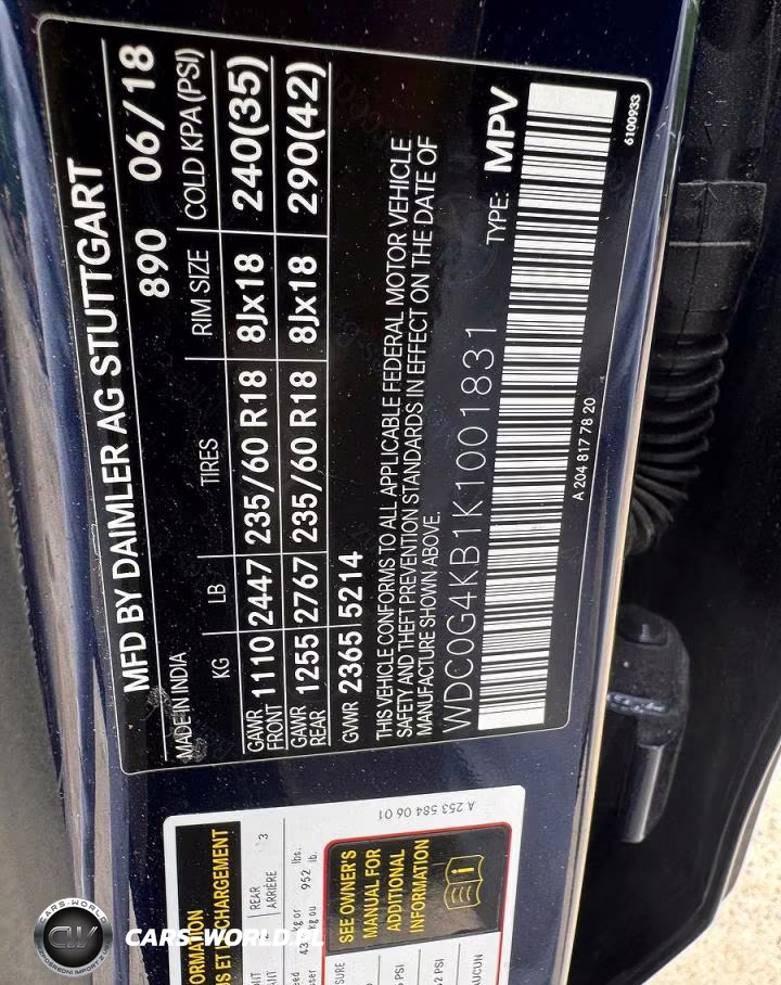 2019 Mercedes-Benz Glc 300 4Matic VIN:WDC0G4KB1K1001831 - 10