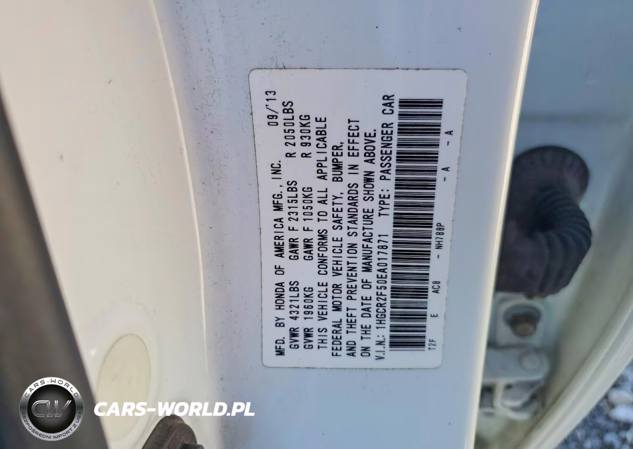 2014 Honda Accord Sport VIN:1HGCR2F50EA017871 - 13