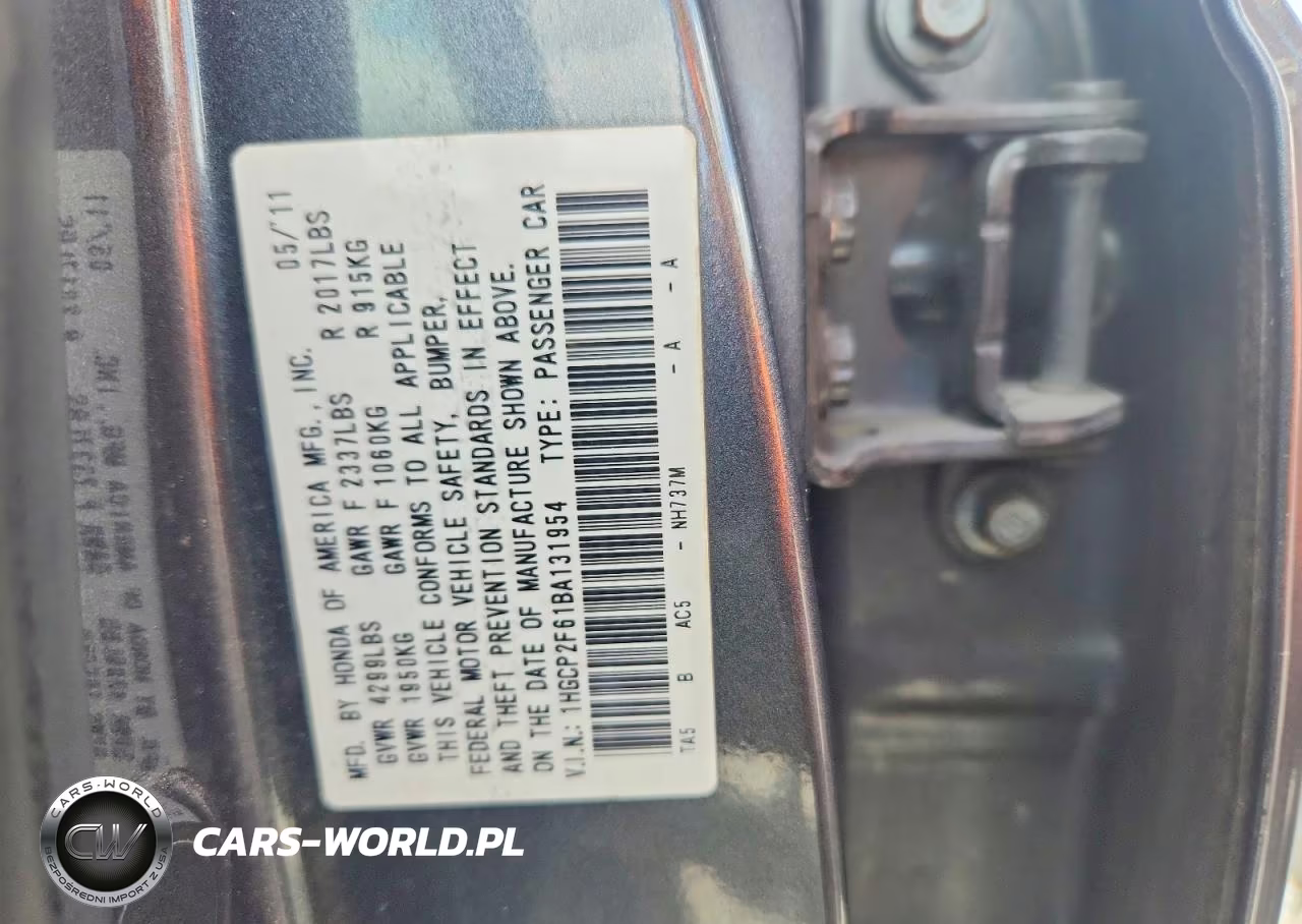 2011 Honda Accord Se VIN:1HGCP2F61BA131954 - 13