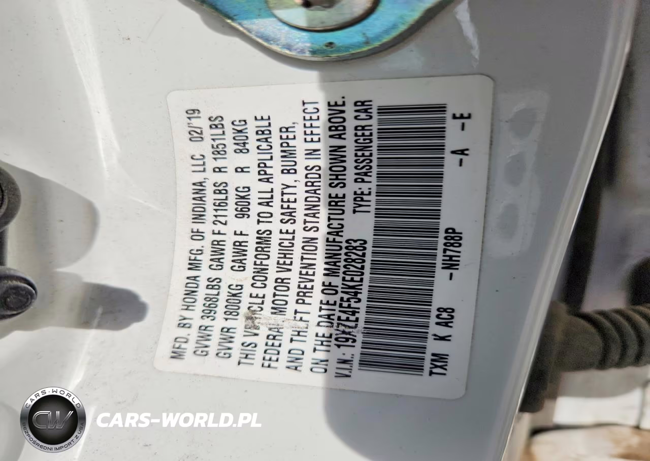 2019 Honda Insight Ex VIN:19XZE4F54KE028283 - 12