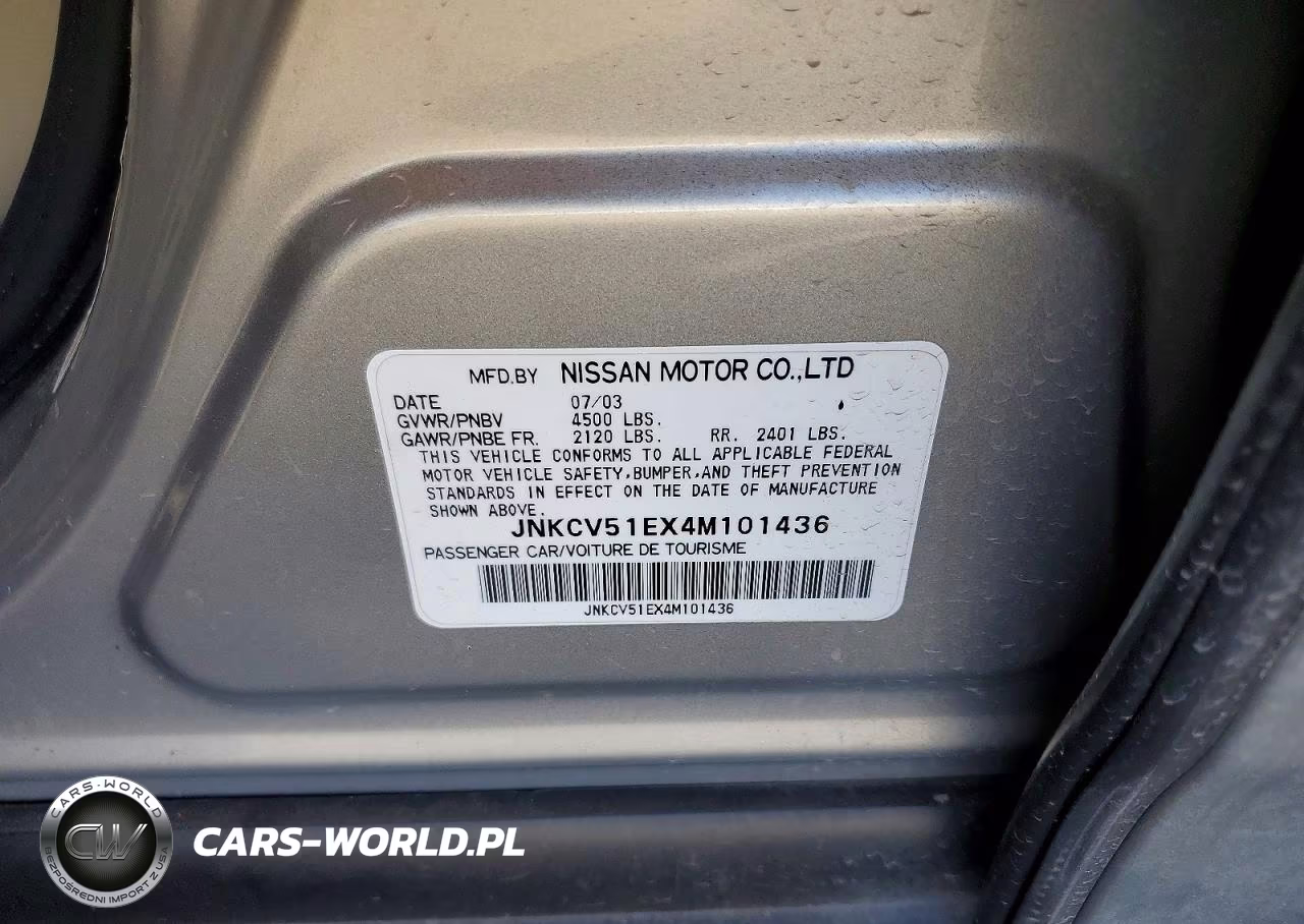 2004 Infiniti G35 Base VIN:JNKCV51EX4M101436 - 12