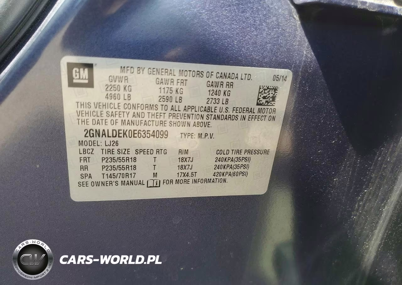 2014 Chevrolet Equinox Ltz VIN:2GNALDEK0E6354099 - 13