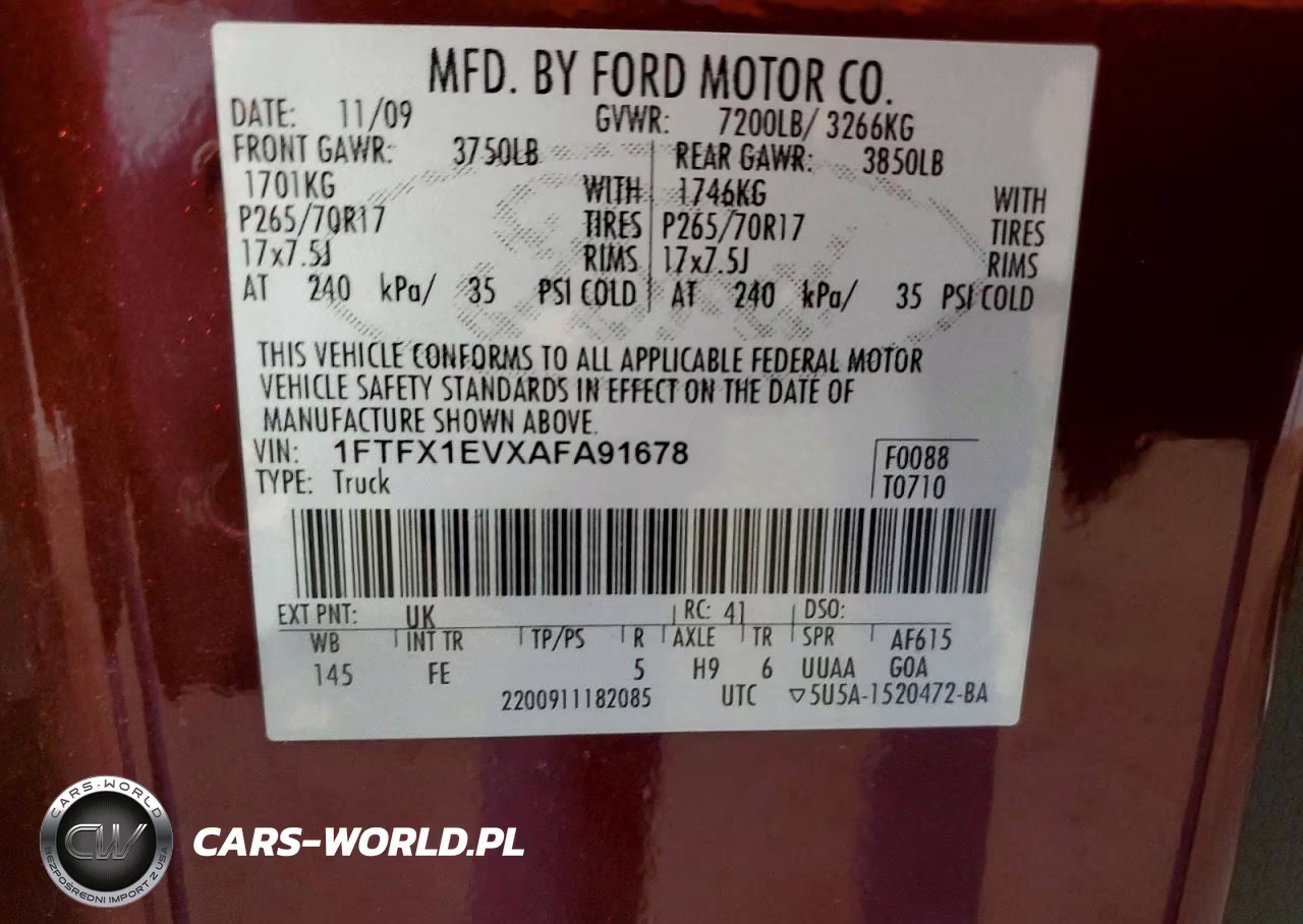 2010 Ford F150 Super Cab VIN:1FTFX1EVXAFA91678 - 12