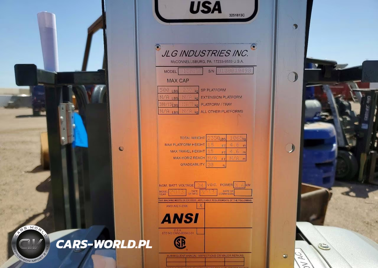 2013 Jlg 15Msp VIN:0130018676 - 10