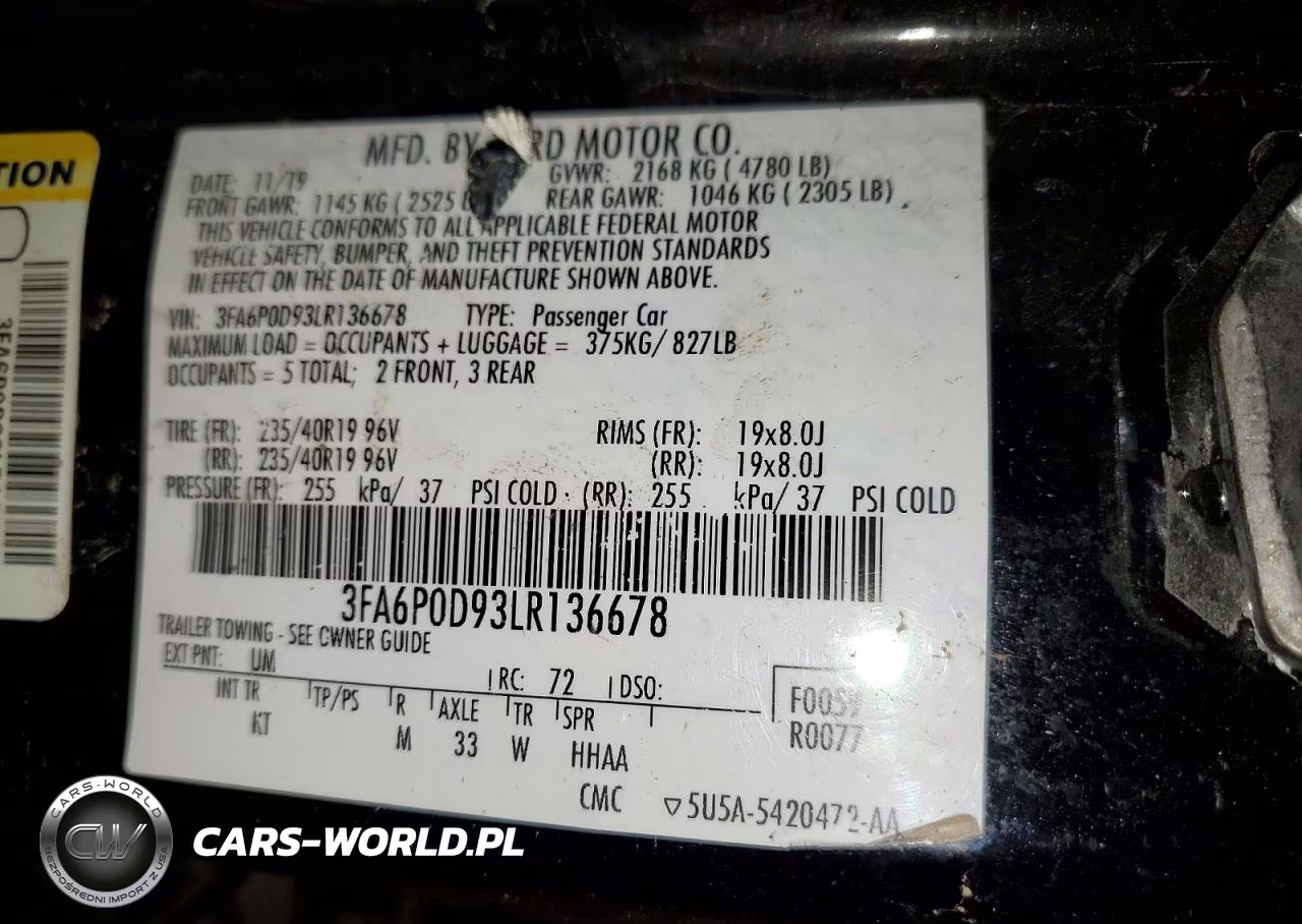 2020 Ford Fusion Titanium VIN:3FA6P0D93LR136678 - 13