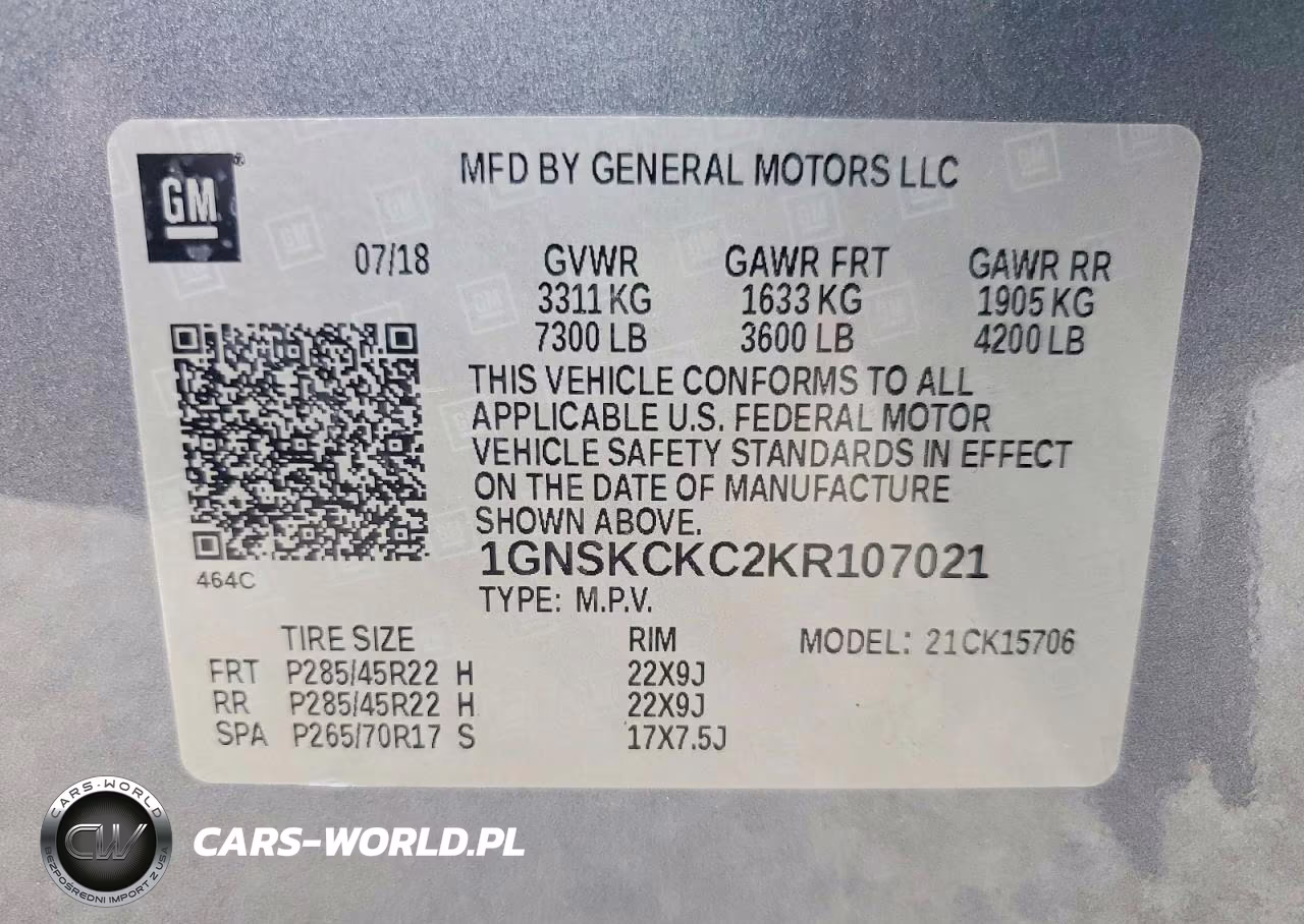 2019 Chevrolet Tahoe K1500 Premier VIN:1GNSKCKC2KR107021 - 13