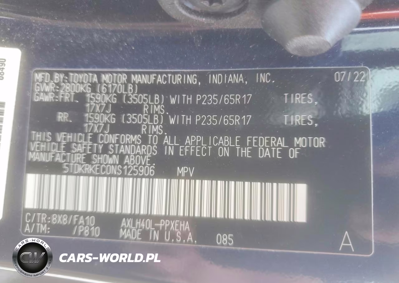 2022 Toyota Sienna Le VIN:5TDKRKEC0NS125906 - 14