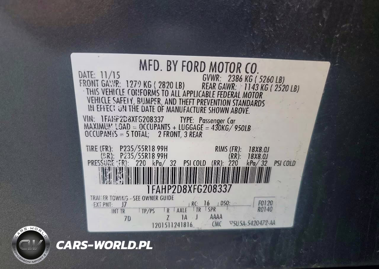 2015 Ford Taurus Se VIN:1FAHP2D8XFG208337 - 13