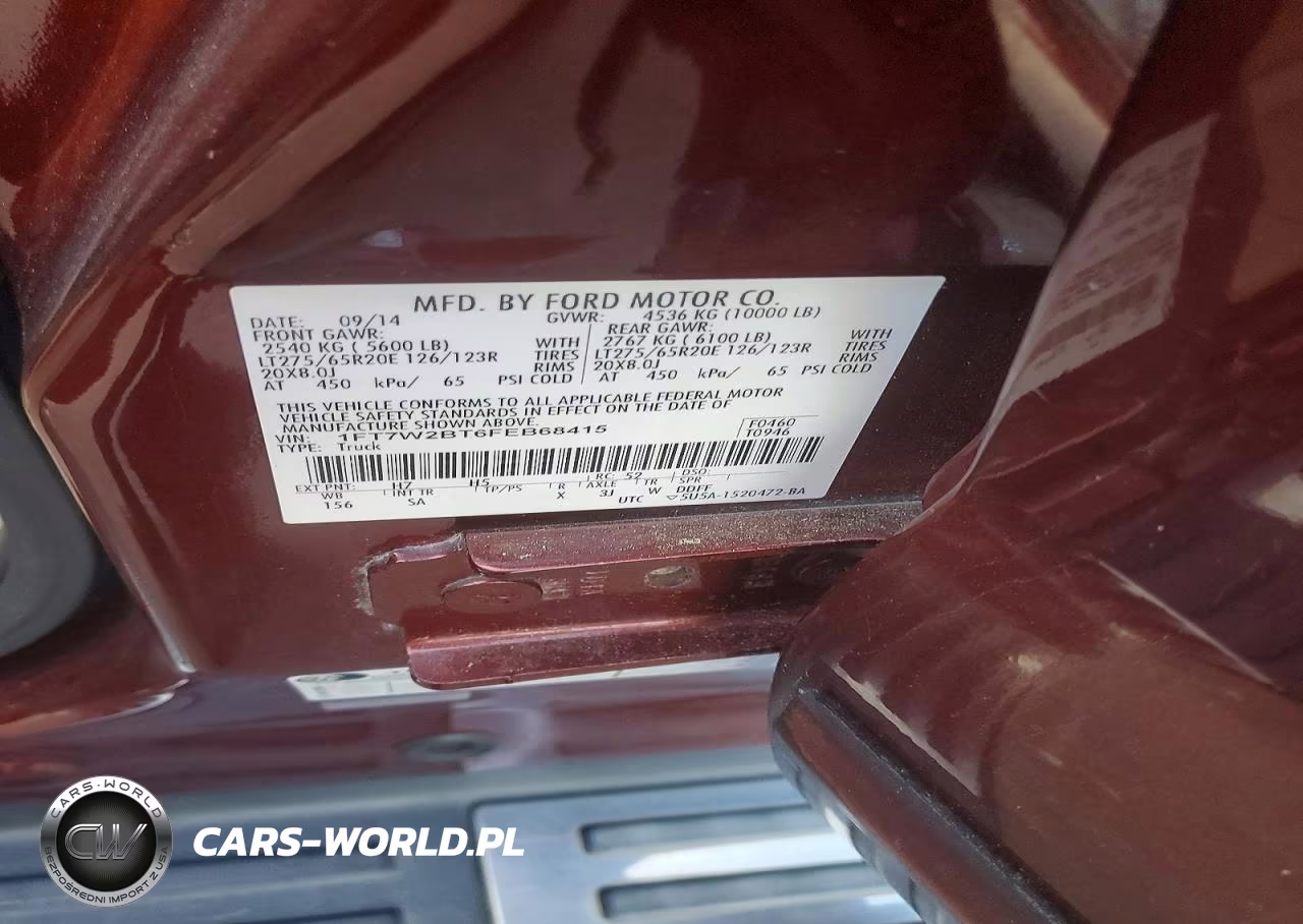 2015 Ford F250 Super Duty VIN:1FT7W2BT6FEB68415 - 12