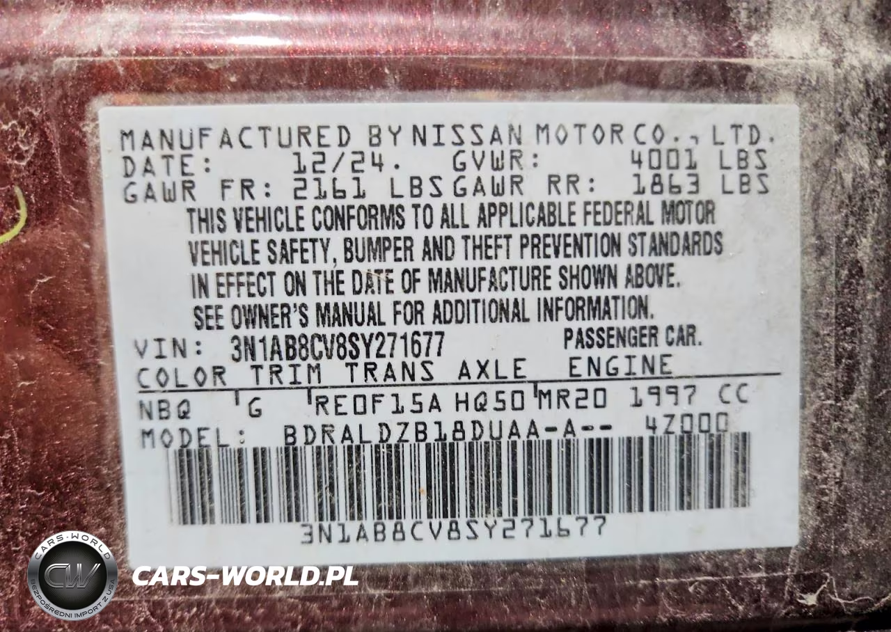 2025 Nissan Sentra Sv VIN:3N1AB8CV8SY271677 - 12