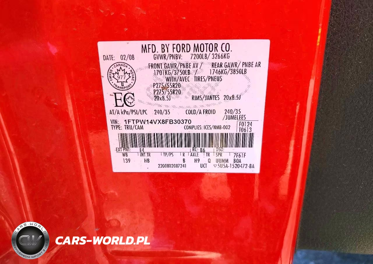 2008 Ford F150 Supercrew VIN:1FTPW14VX8FB30370 - 12