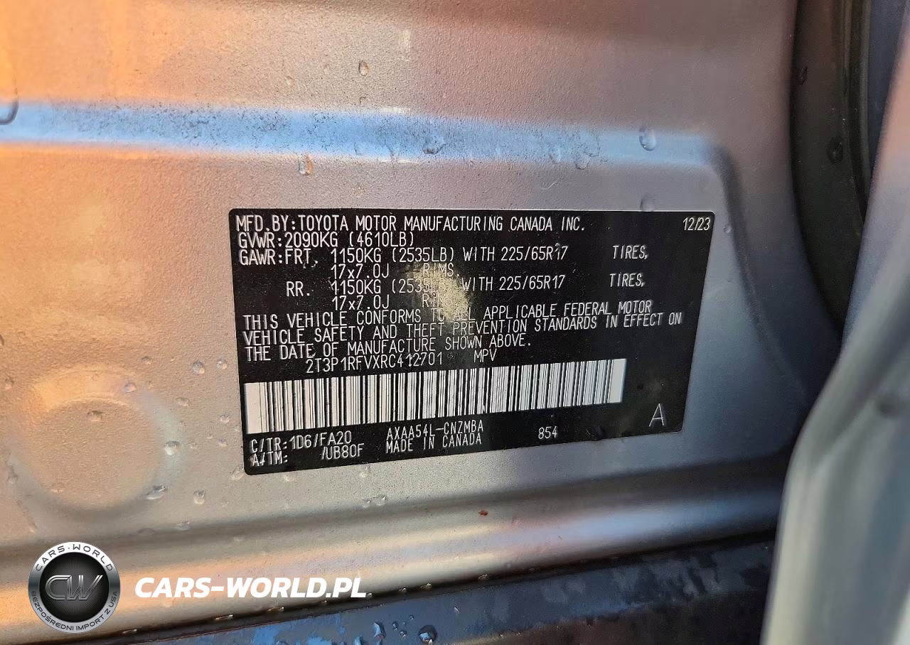 2024 Toyota Rav4 Xle VIN:2T3P1RFVXRC412701 - 13