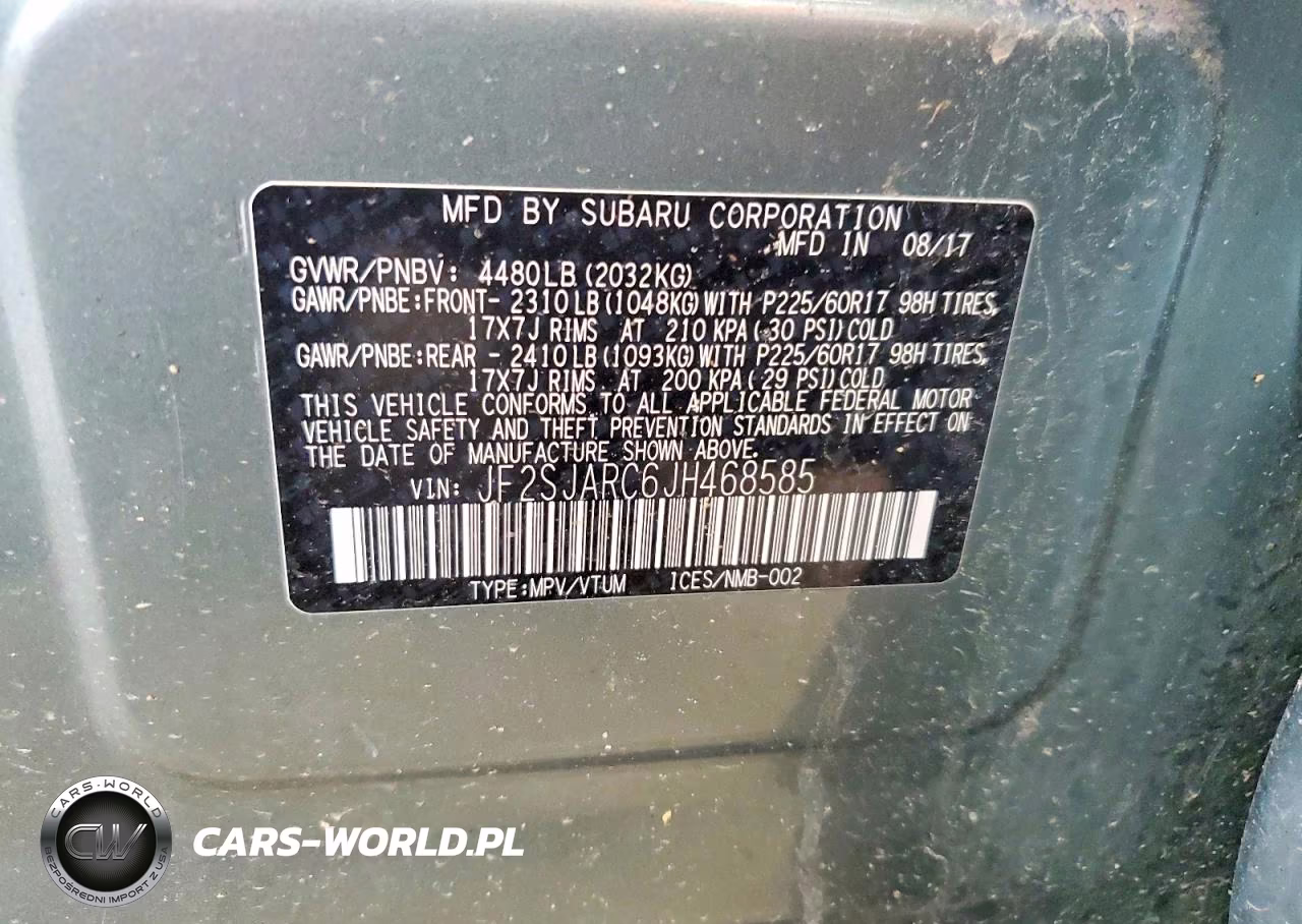 2018 Subaru Forester 2.5I Limited VIN:JF2SJARC6JH468585 - 14
