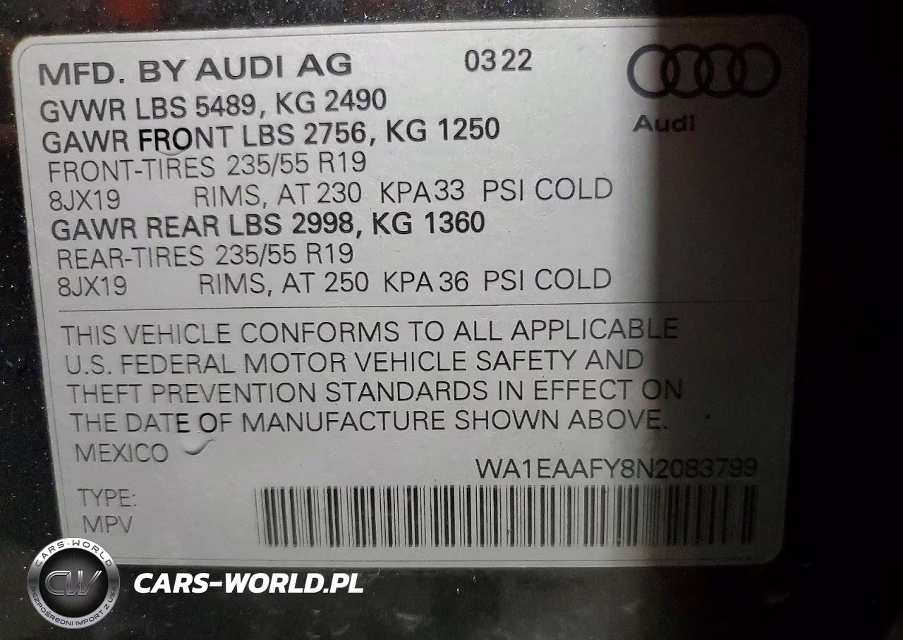 2022 Audi Q5 Premium Plus 45 VIN:WA1EAAFY8N2083799 - 14