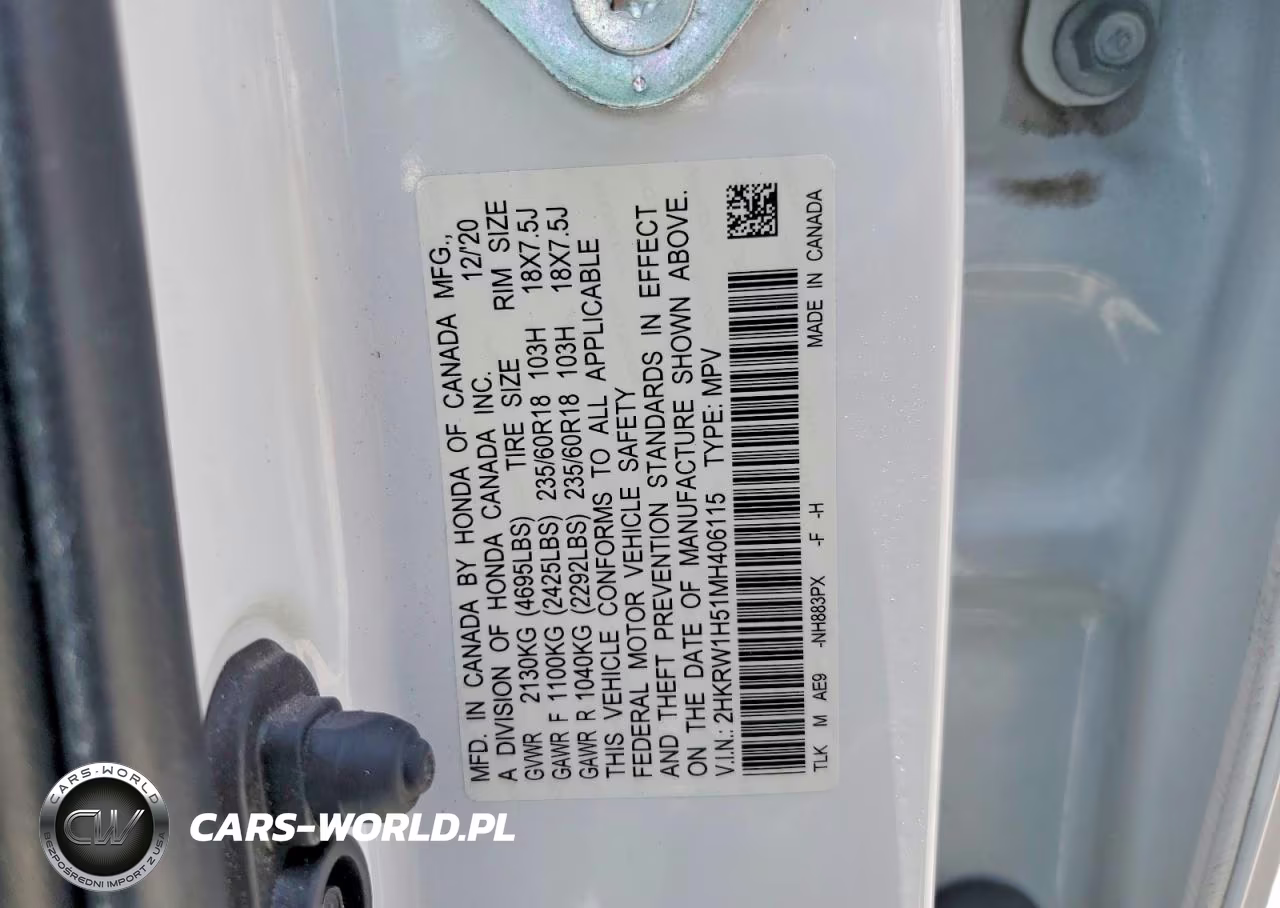 2021 Honda Cr-V Ex VIN:2HKRW1H51MH406115 - 13