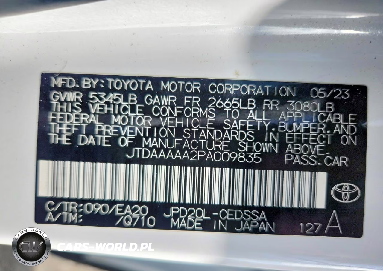 2023 Toyota Mirai Xle VIN:JTDAAAAA2PA009835 - 13