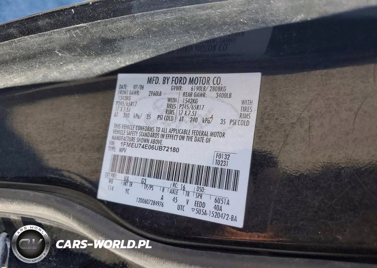2006 Ford Explorer Eddie Bauer VIN:1FMEU74E06UB72180 - 13