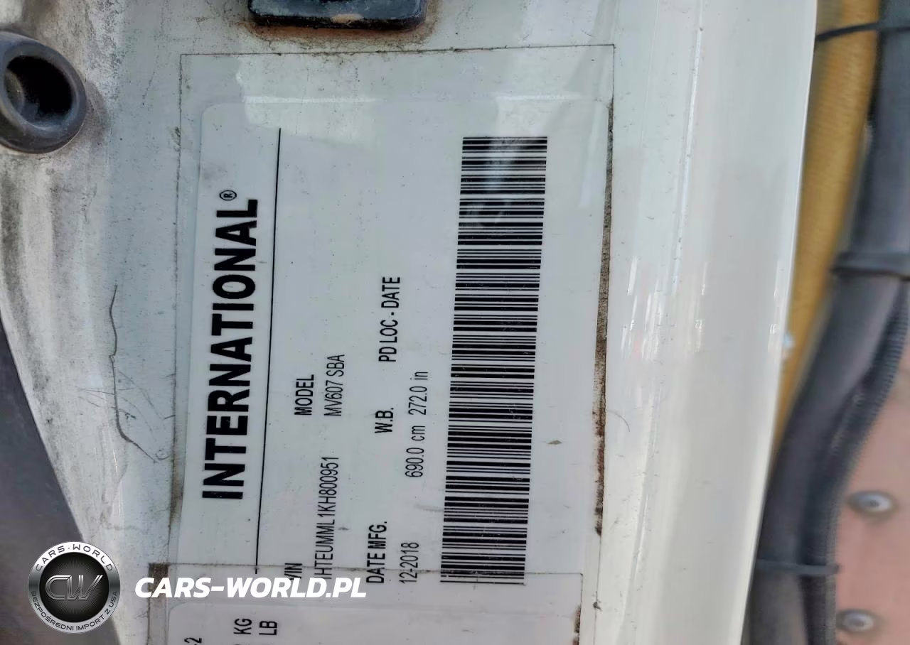 2019 International Mv607 Refrigerated Box Truck VIN:1HTEUMML1KH800951 - 10