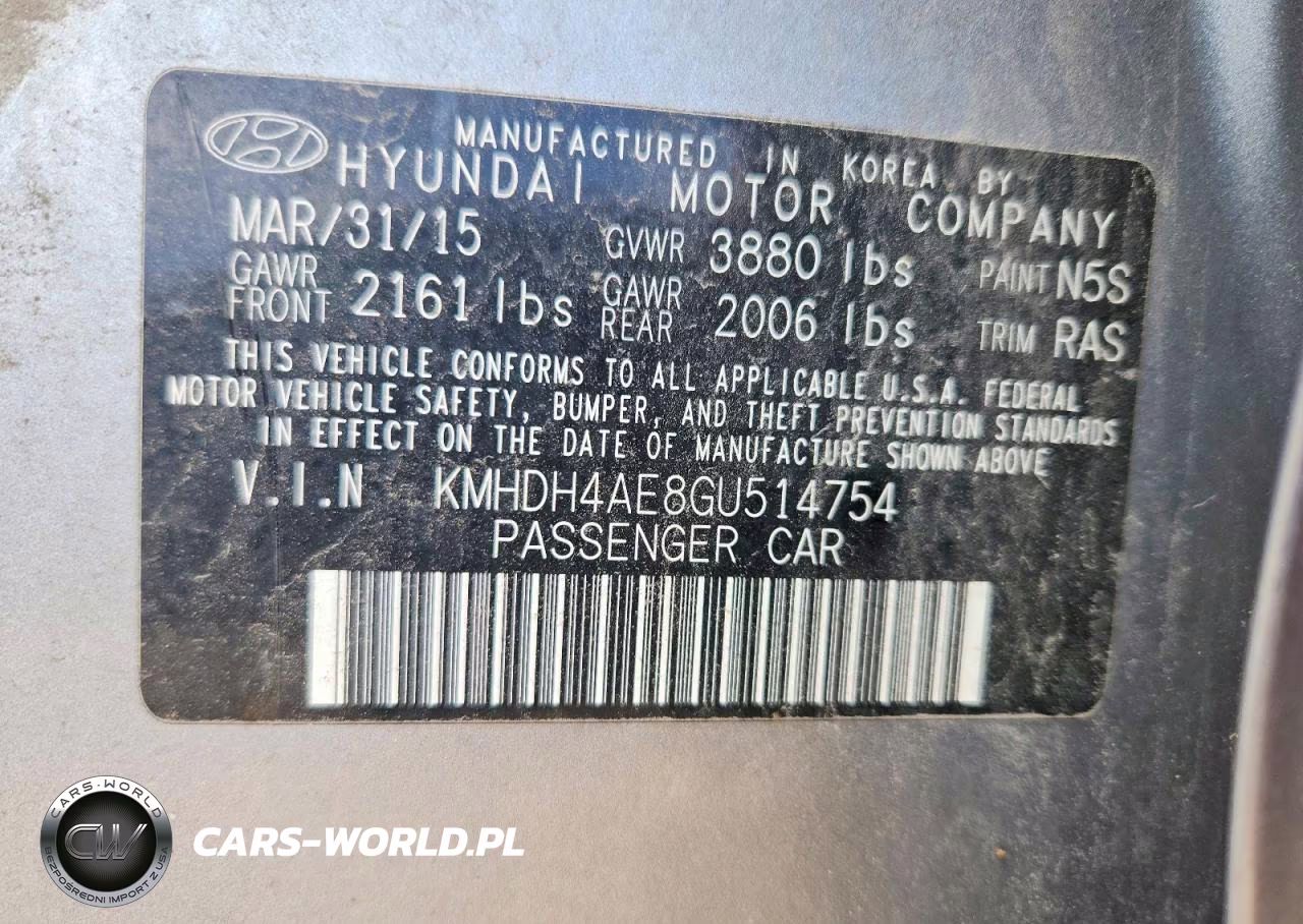 2016 Hyundai Elantra Se VIN:KMHDH4AE8GU514754 - 12