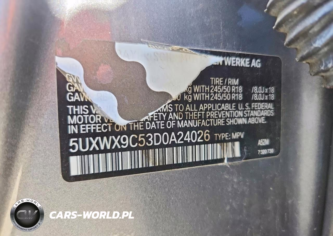 2013 BMW X3 xDrive28I VIN:5UXWX9C53D0A24026 - 13