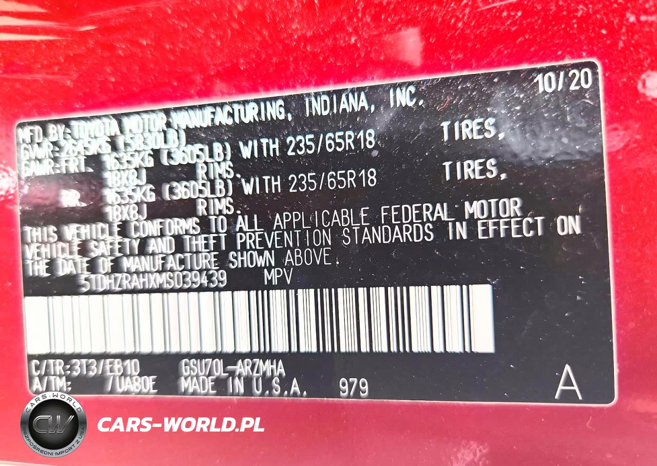 2021 Toyota Highlander Xle VIN:5TDHZRAHXMS039439 - 13