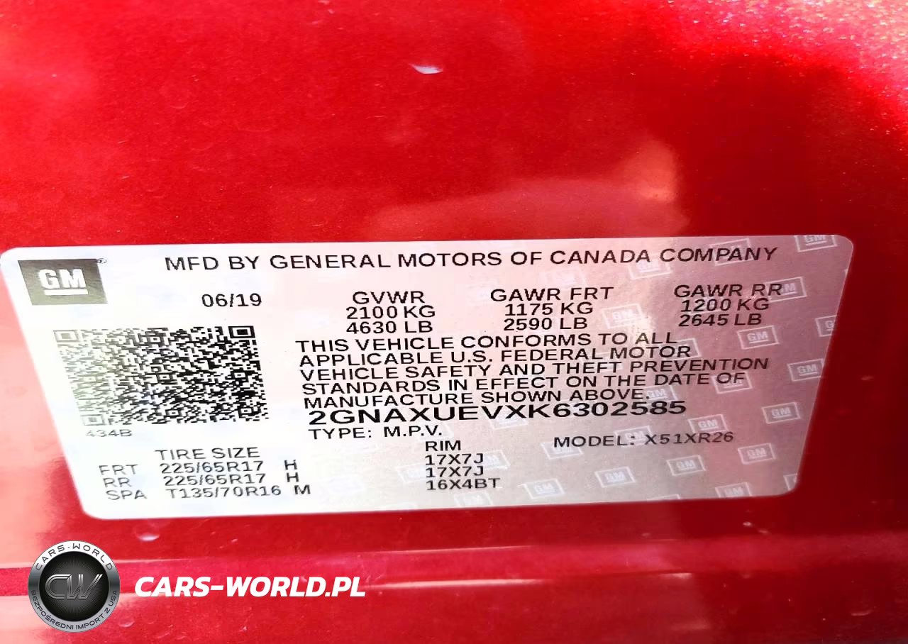 2019 Chevrolet Equinox Lt VIN:2GNAXUEVXK6302585 - 13