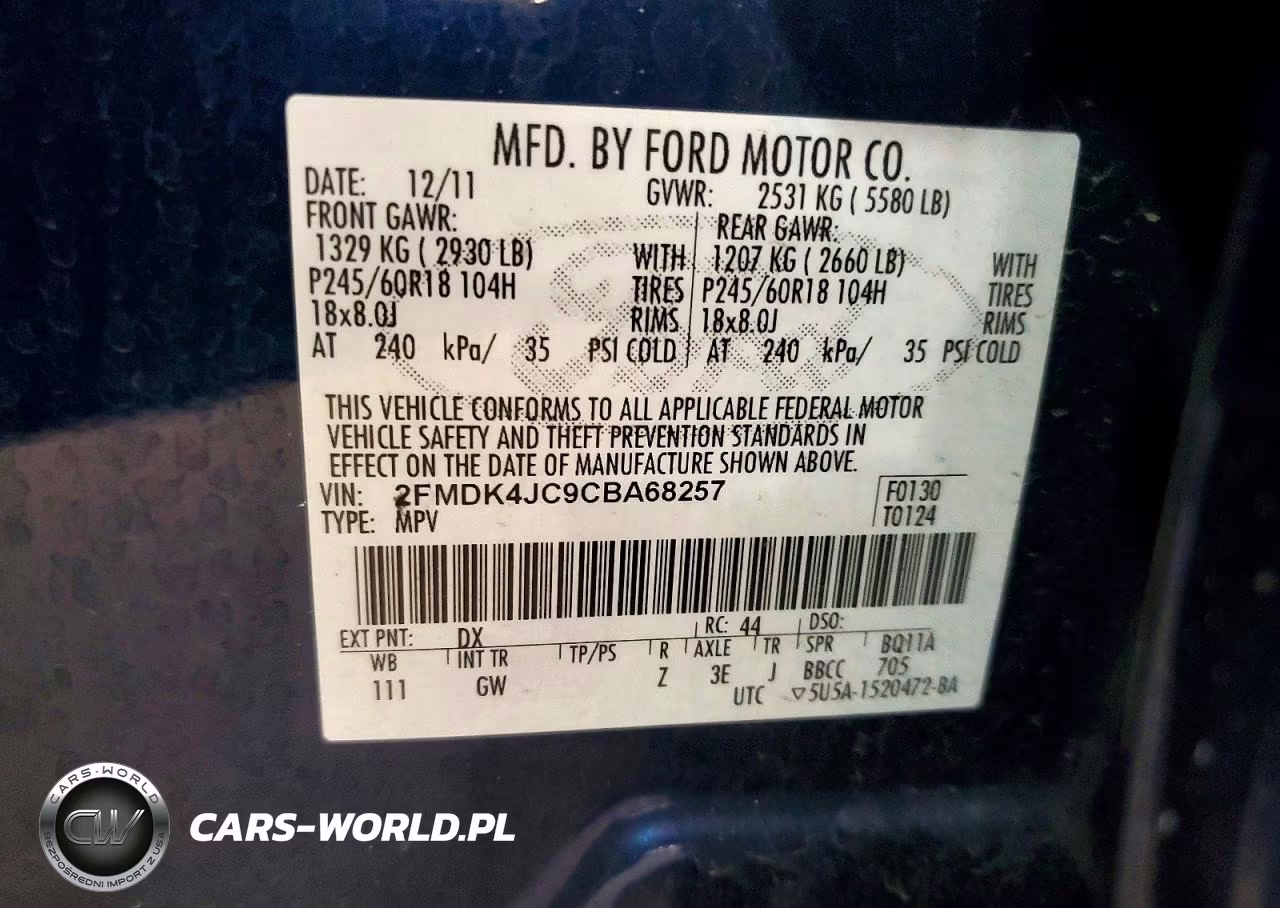 2012 Ford Edge Sel VIN:2FMDK4JC9CBA68257 - 13
