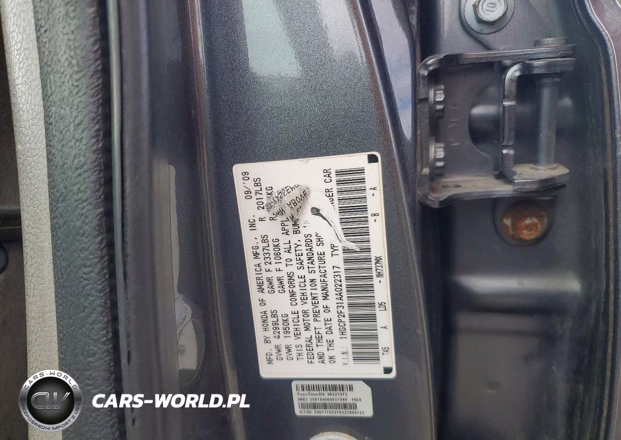 2010 Honda Accord Lx VIN:1HGCP2F31AA022317 - 12