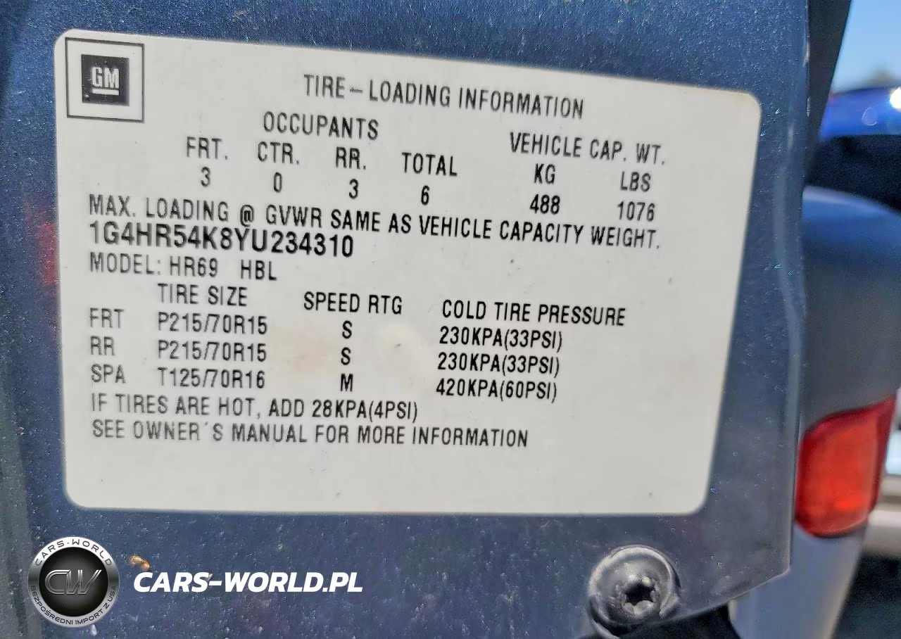 2000 Buick Lesabre Limited VIN:1G4HR54K8YU234310 - 12