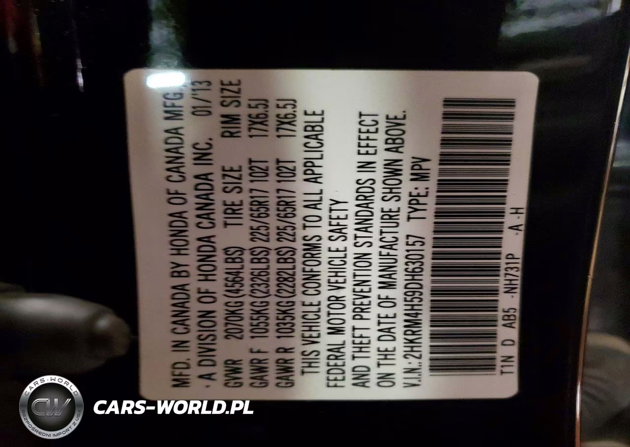 2013 Honda Cr-V Ex VIN:2HKRM4H59DH630157 - 13