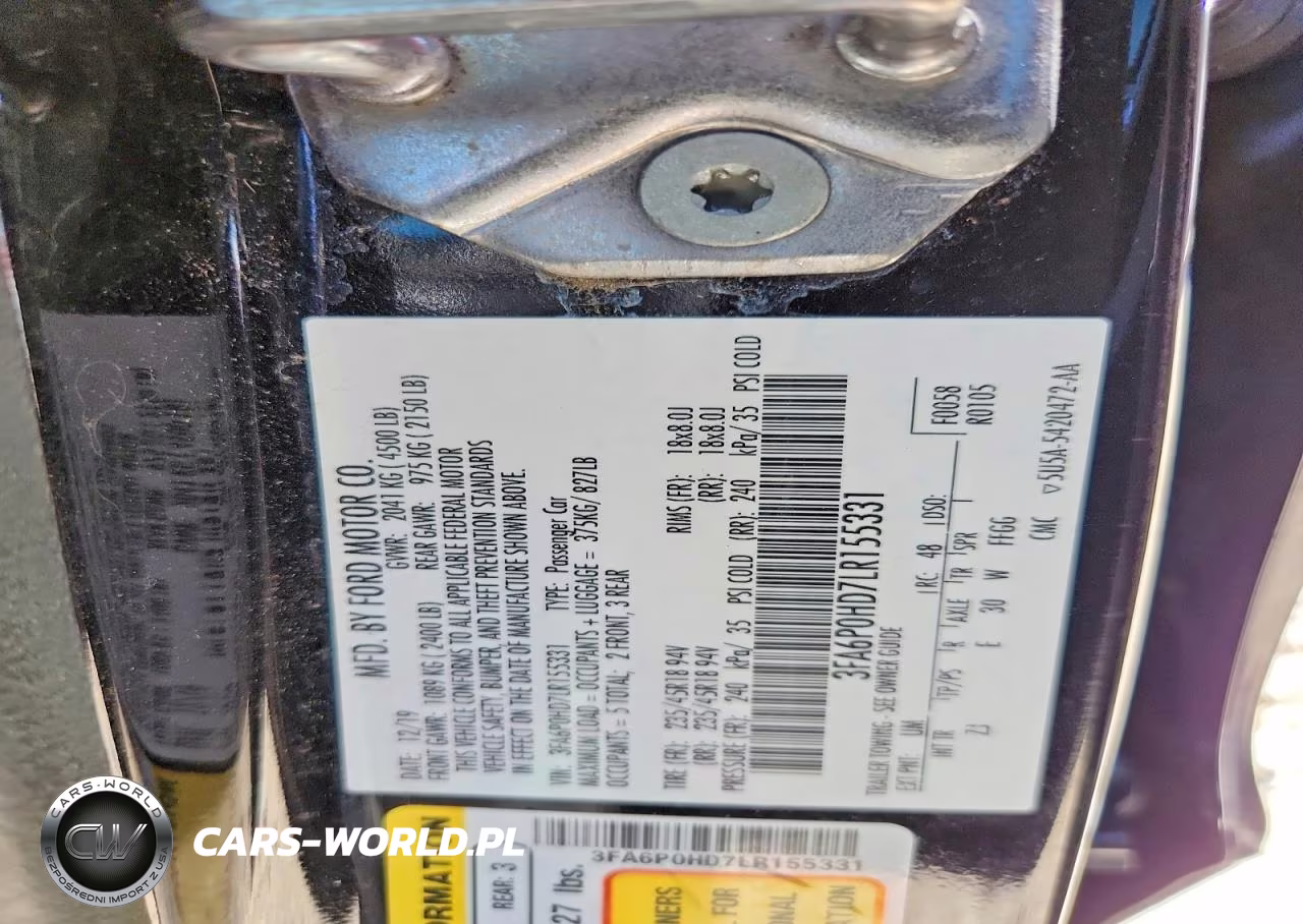 2020 Ford Fusion Se VIN:3FA6P0HD7LR155331 - 12