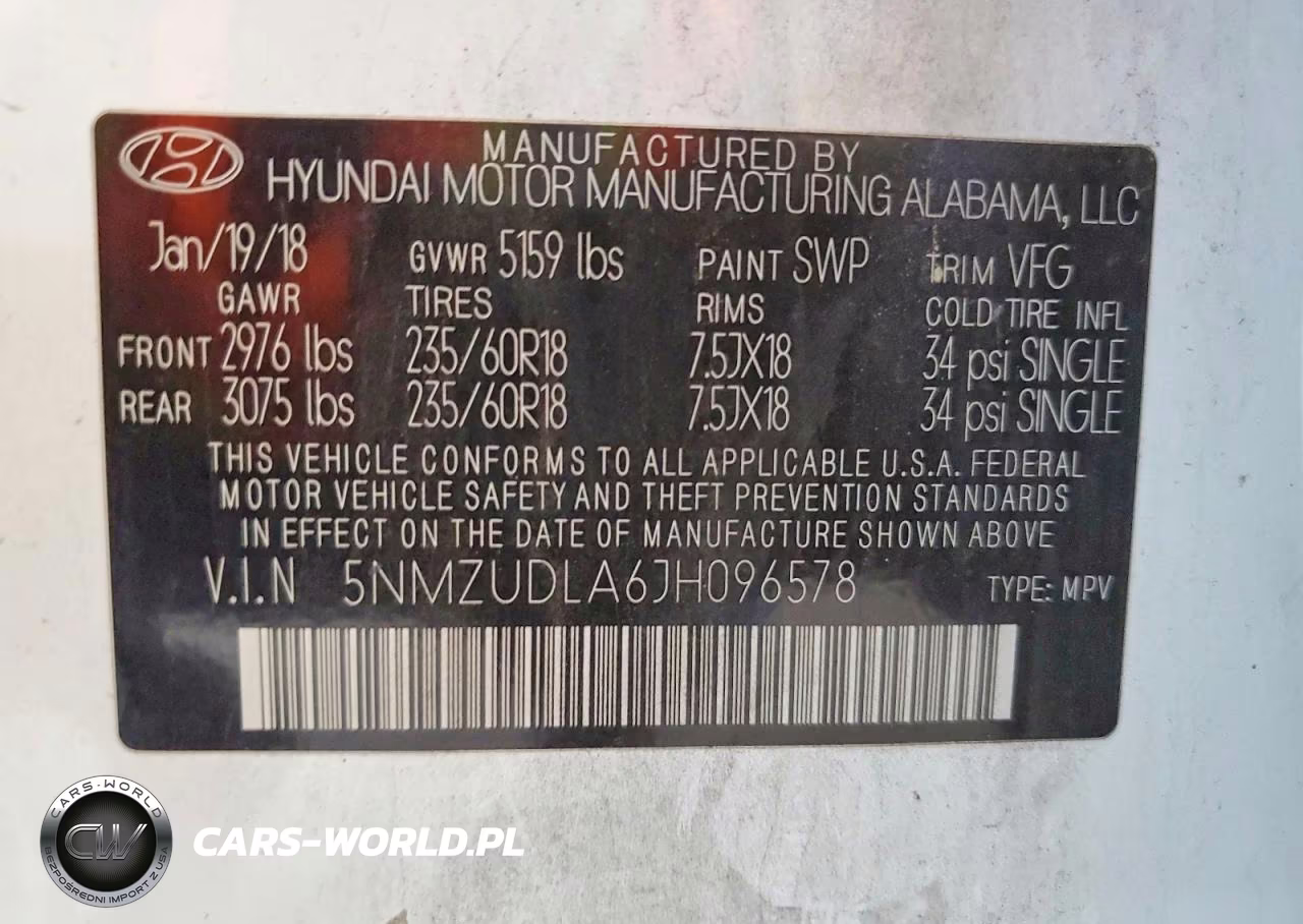 2018 Hyundai Santa Fe Sport 2.0T VIN:5NMZUDLA6JH096578 - 12