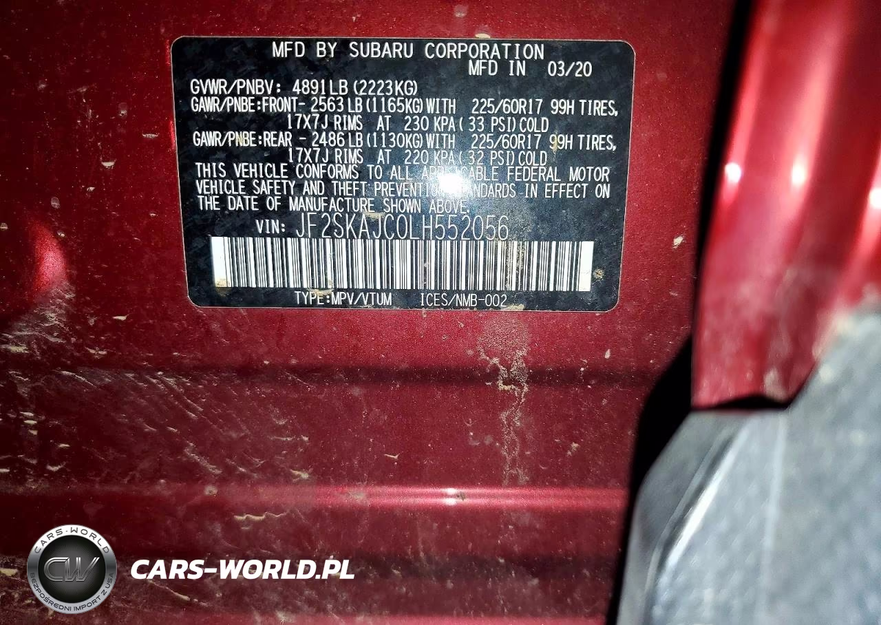 2020 Subaru Forester Premium VIN:JF2SKAJC0LH552056 - 14