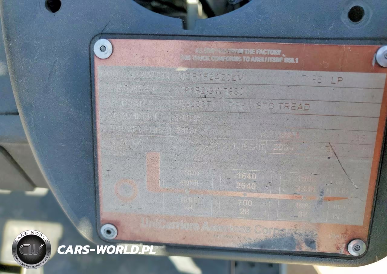 2014 Unicarriers Mcp1F2A20Lv Forklift VIN:CP1F29W7980 - 10