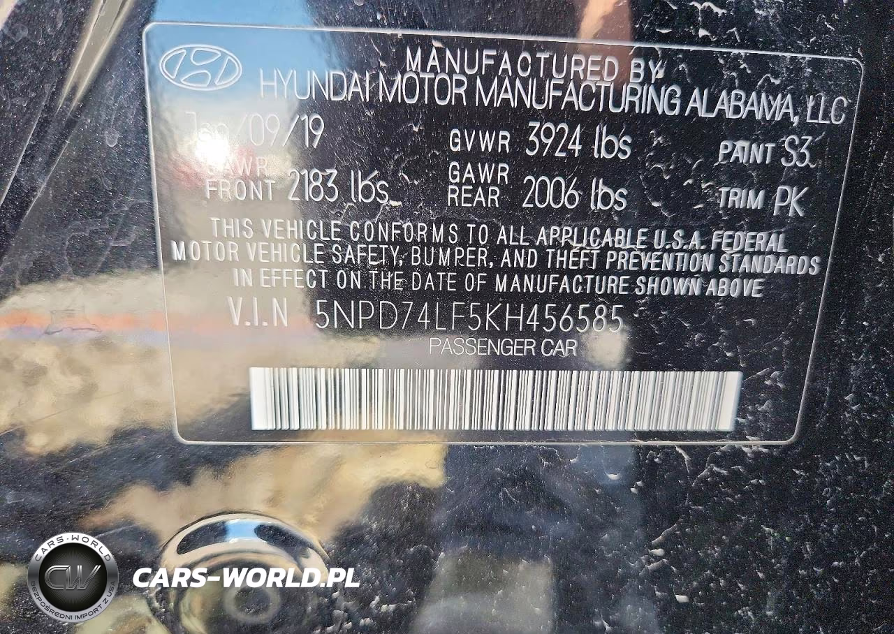 2019 Hyundai Elantra Se VIN:5NPD74LF5KH456585 - 13